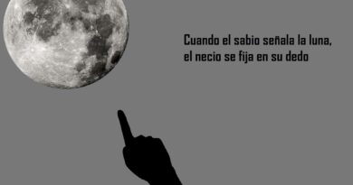 Cuando el sabio señala la luna, el necio se fija en su dedo